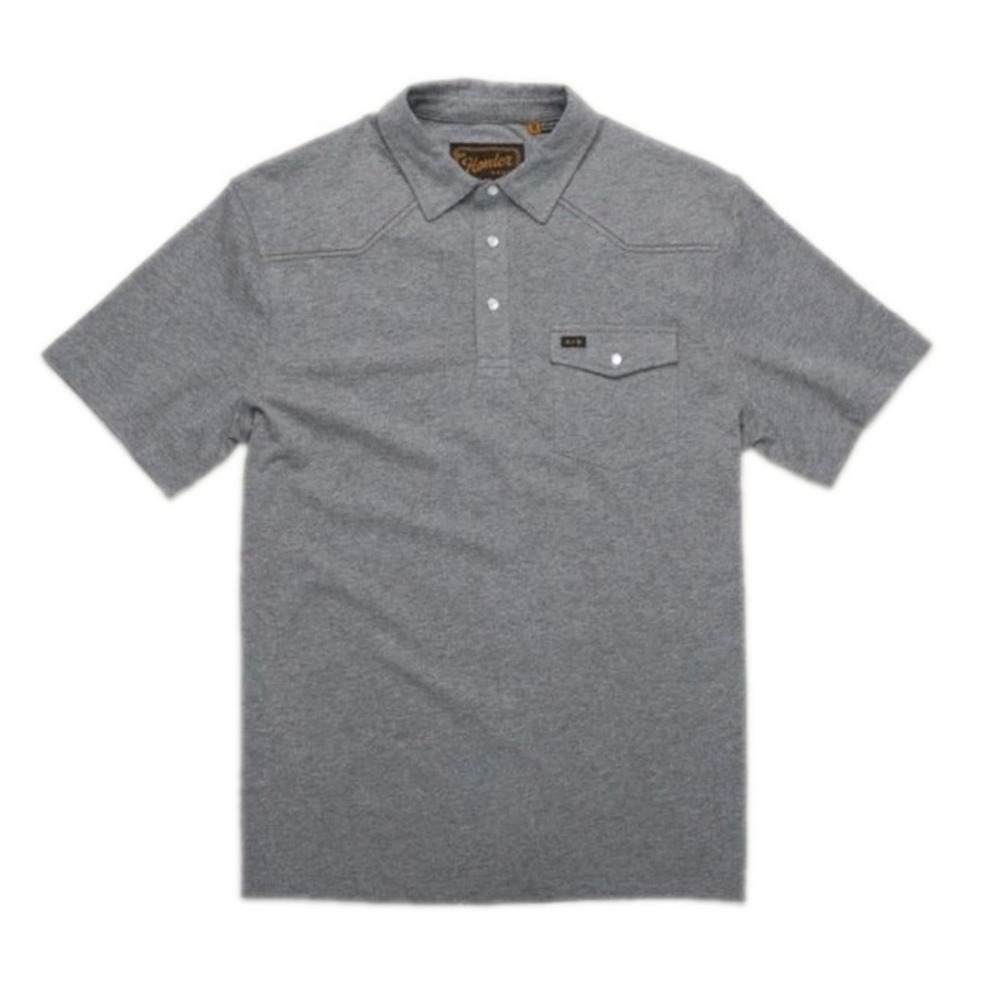 Howler Brothers Ranchero Polo Shirt Mens M Medium Gray Pearl Snap Western Cotton